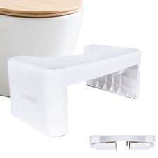 Toilet Stool for Bathroom,Non-Slip Potty Pooping,Toilet Step White