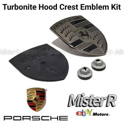 Porsche • Turbonite Hood Crest Emblem Replacement Kit • Genuine OE
