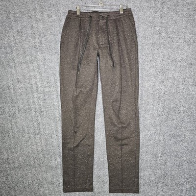 Seneca Vanta Pants Brown 32 L Donegal Mens L Italian Performance Made Italy