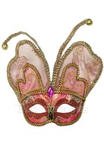 Brand New Mardi Gras Masquerade Venetian Butterfly Mask Red 