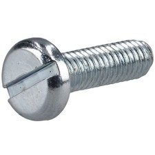 Image of R-TECH 337012 Slotted Pan Head Machine Screws BZP M3 10mm - Pack Of 100