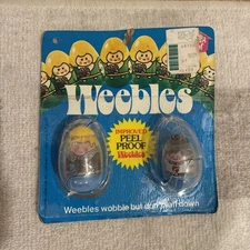 Vintage Weebles 1976 Two Pack Unopened Damage Packaging See Photos