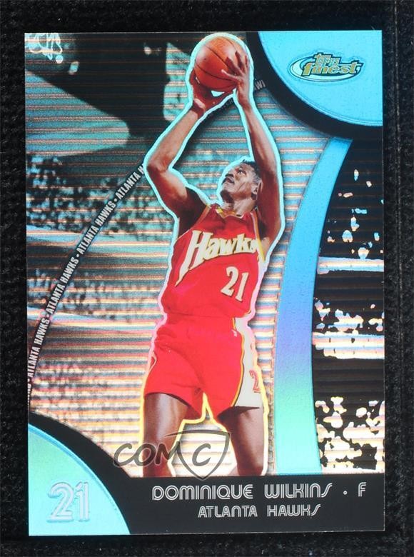 2007-08 Topps Finest Blue Refractor 144/199 Dominique Wilkins #42 HOF 1fw1