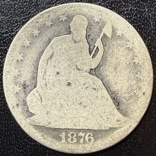 1876 CC Seated Liberty Half Dollar 50C Carson City Mint Silver US Coin