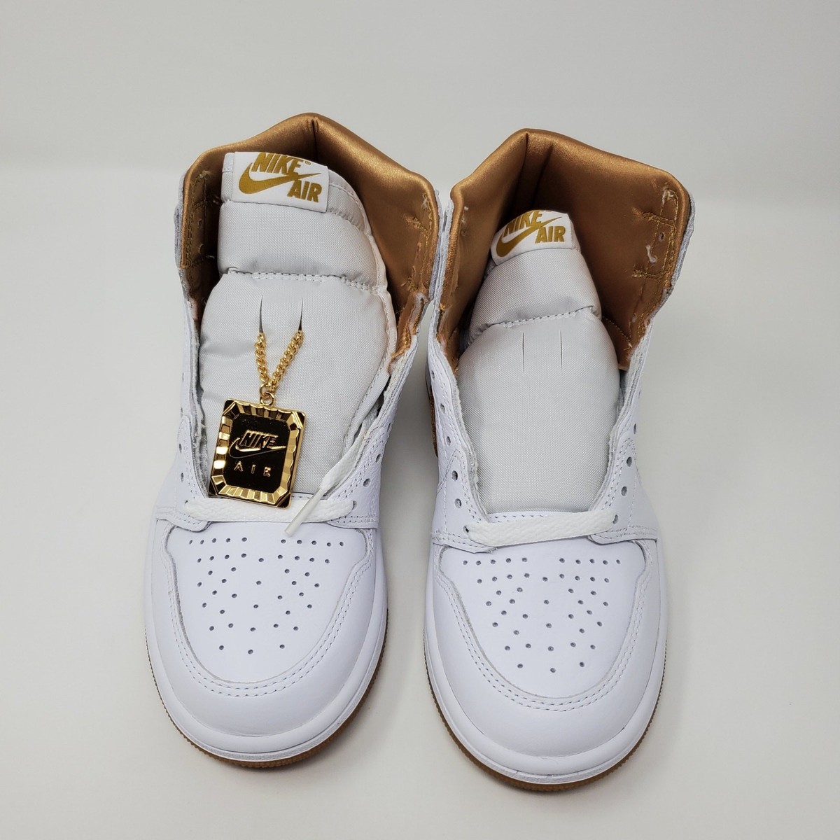 Nike Air Jordan 1 Hi OG White Metallic Gold FD2596-107 Women's