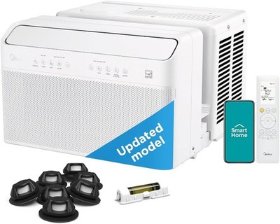 Energy Star Certified U-Shaped Window AC - 12,000 BTU Cooling & Remote Control