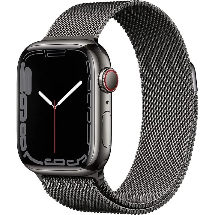 Apple Watch Serie 7 GPS + LTE 41 MM Grafito Caja Acero Inoxidable Lazo Milanés