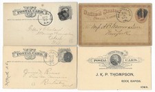 ETATS-UNIS/USA LOT DE 23 ENTIERS POSTAUX DONT PRIVES CIRCULES AVANT 1900