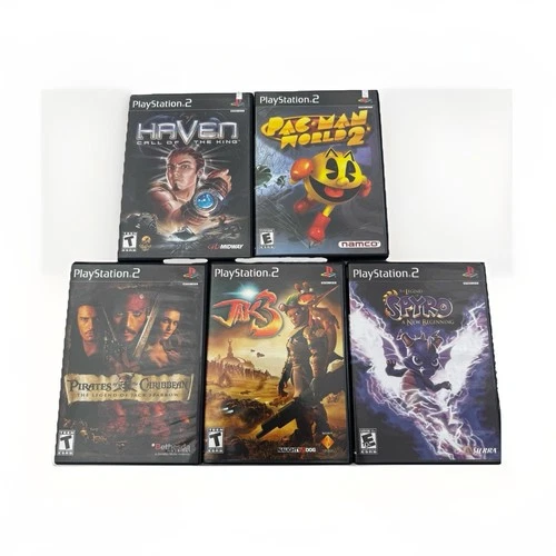PlayStation 2 Game Lot: Spyro, Jak 3, Pac-Man World 2, Pirates, Haven