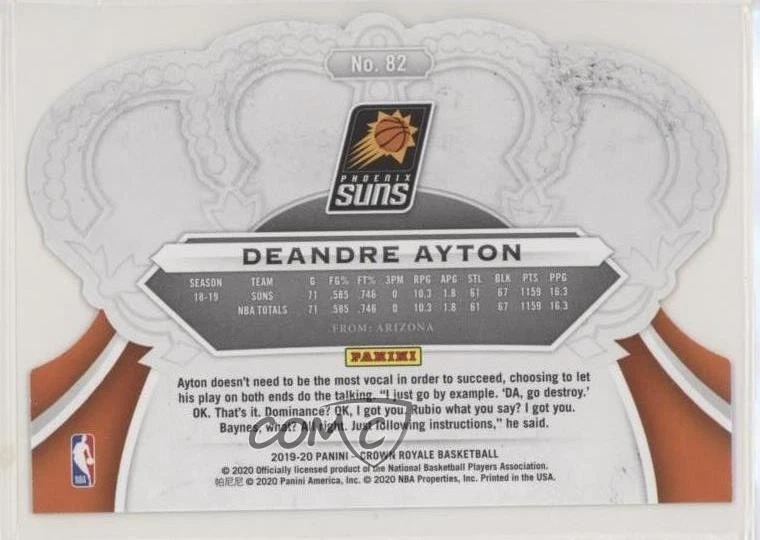 2019-20 Panini Crown Royale Crystal DeAndre Ayton #82 - Image 2 of 2