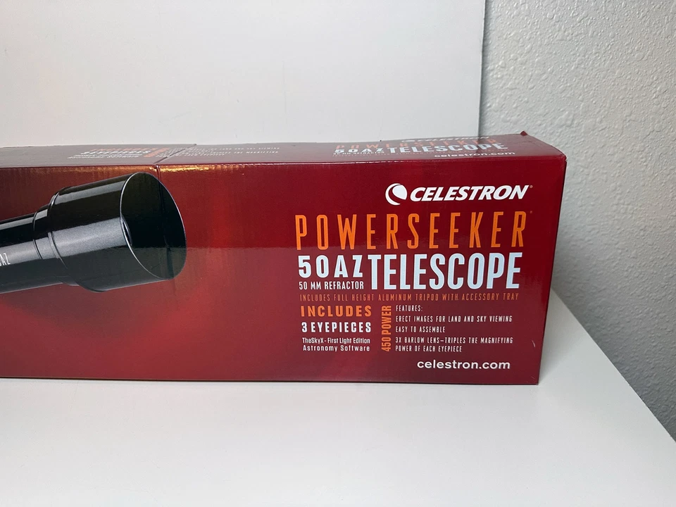 Celestron PowerSeeker 50AZ 50mm f/12 Refractor Telescope - Image 2 of 4