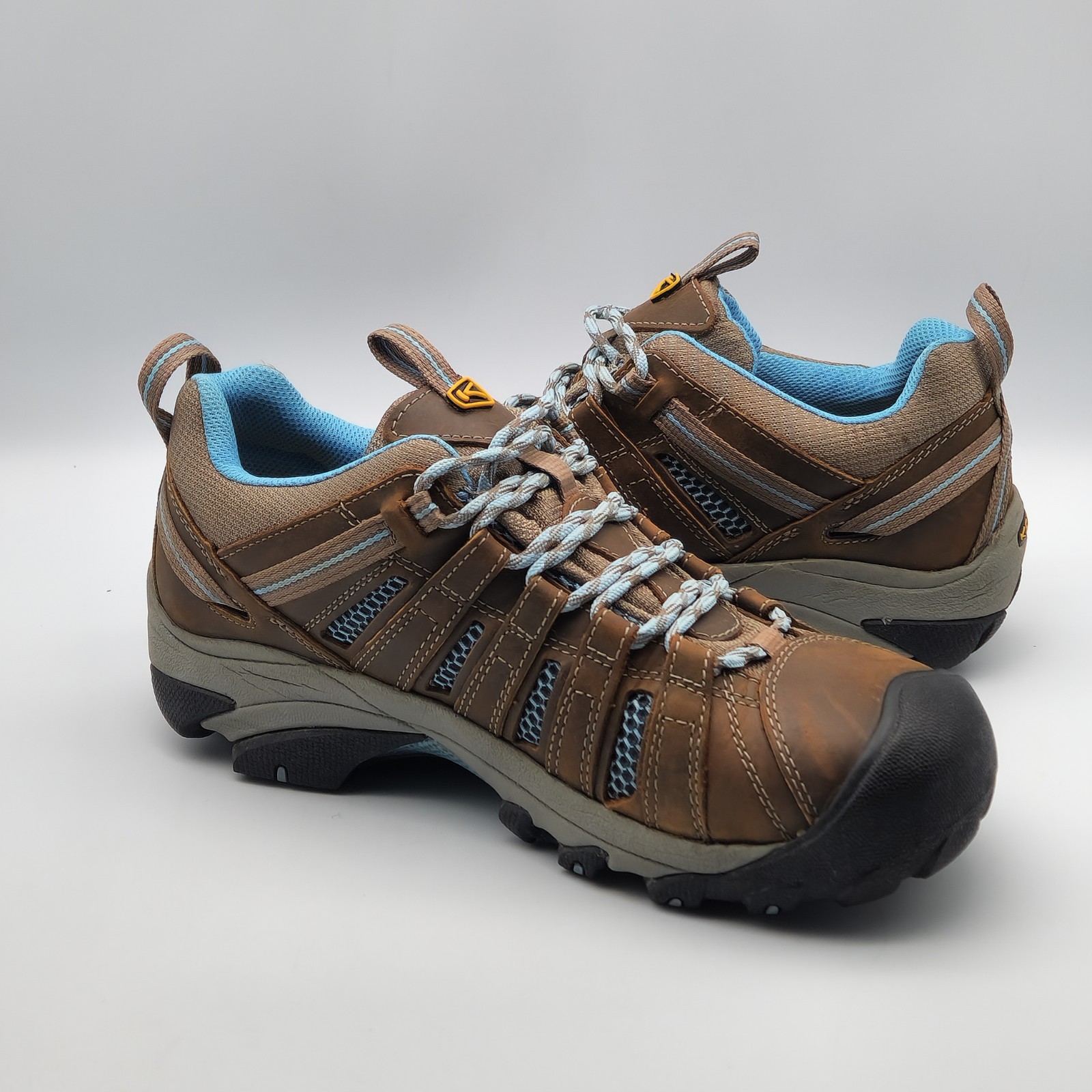 ?? Scarpe da trekking Keen da donna taglia 11 in pelle marrone Voyageur stringate??
