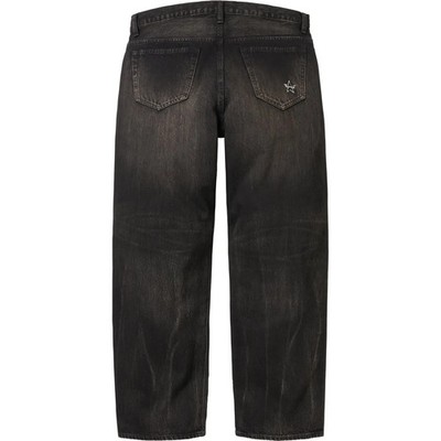 Supreme Distressed Loose Fit Selvedge Jean (26SS) Washed Black | eBay