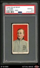 1909 T206 Ty Cobb Red Tigers HOF VARIATION PSA 2.5 - GD+