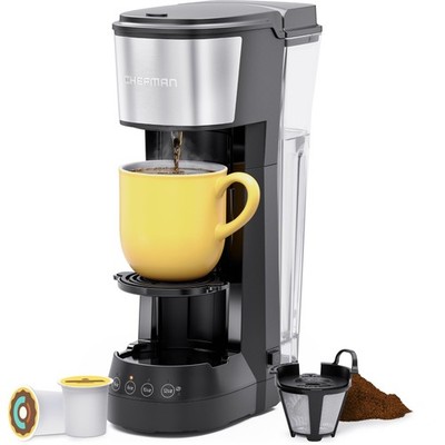 Chefman Single Serve Coffee Maker, K Cup Coffee Machine: Compatible with K-Cup