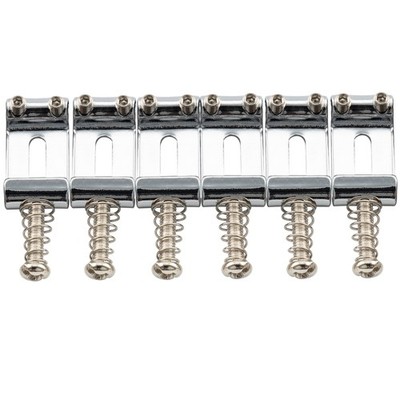 Musiclily Pro 6Pcs Chrome 10.5mm Steel Vintage ST Guitar Tremolo Bridge Saddles