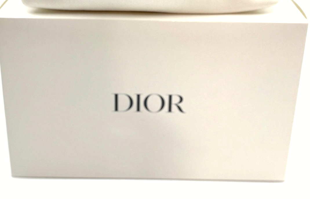 BOXED Christian DIOR Makeup Travel Bag Pouch WHITE Mirror powder