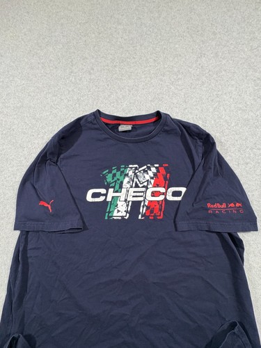 Vintage Puma Checo Shirt Mens Extra Large Black Red Bull Racing Formal 1 F1 Tee - Picture 4 of 6