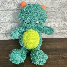 Carters Monster Plush Green Teal Baby Stuffed Lovey 2016 Orange Horns 4407