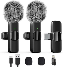 Professional Wireless Lavalier Lapel Microphone for iPhone, iPad, Mini Video... 
