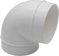 Kair 90 Degree Elbow Bend 100mm - 4 inch Round Plastic Ducting Joint to Connect