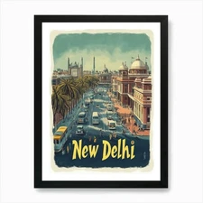 Aihrgdesign A Mid Century Modern Tr Framed Wall Art Poster Canvas Print Picture