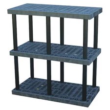 Structural Plastics S4824x3 Freestanding Plastic Shelving, Open Style, 24 In D,