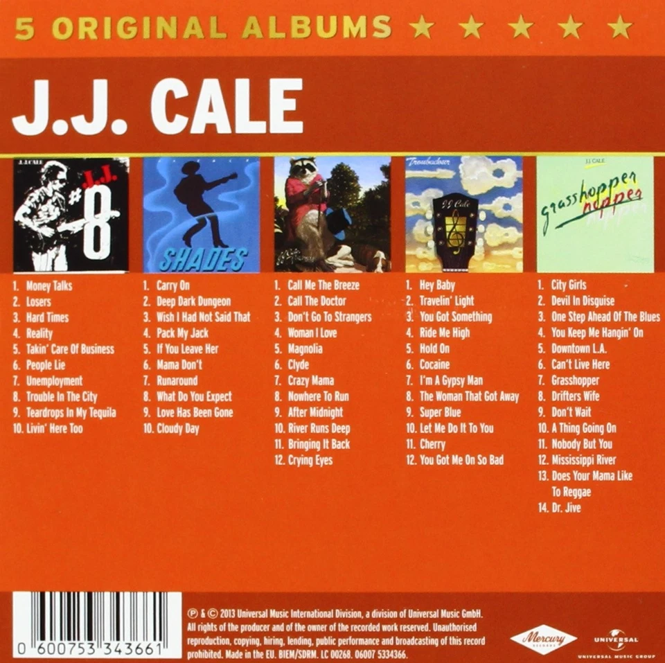J.J. Cale 5 Original Albums (CD) - Image 3 of 3