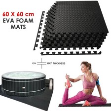 12pc EVA Foam Puzzle Exercise Mat 48 Sq Ft Interlocking Floor Tiles for Gym Home