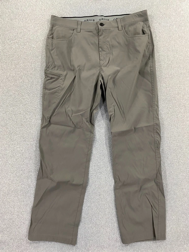 Orvis Tech Pants Men's 38x32 Gray Performance Stretch Outdoor Hiking Fishing