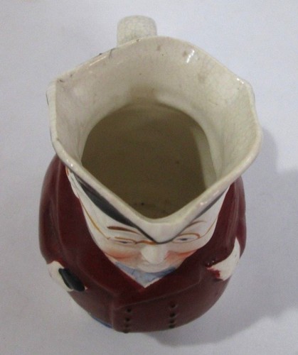 Antique Toby Creamer Mug, Old woman Patriot small Marked Japan 3.5" - Picture 5 of 6