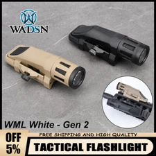 Tactical WML G2 Flashlight Helmet Light Rifle Weapon Light Fit 20mm Rail