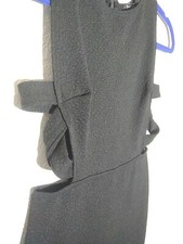 NEW BOOHOO Black Delia Lattice Side Textured BodyCon Dress Size 6 US Size 10 UK