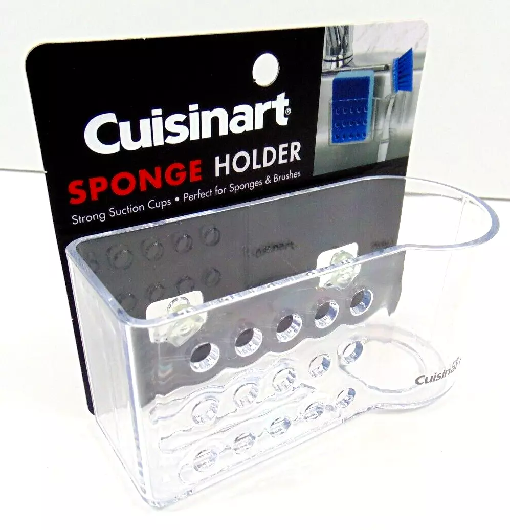 Cuisinart Sponge Holder Brush Basket Suction Cup Mount Kitchen Sink Organizer
