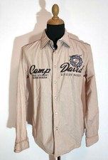 Camp David Button Down Shirt Men Long Sleeve M Striped Limited Series Tennis
