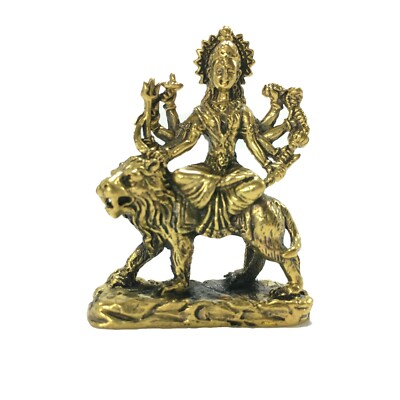 Durga Maa Devi Parvati Kali Statue Brass Hindu Warrior Goddess of Victory Murti