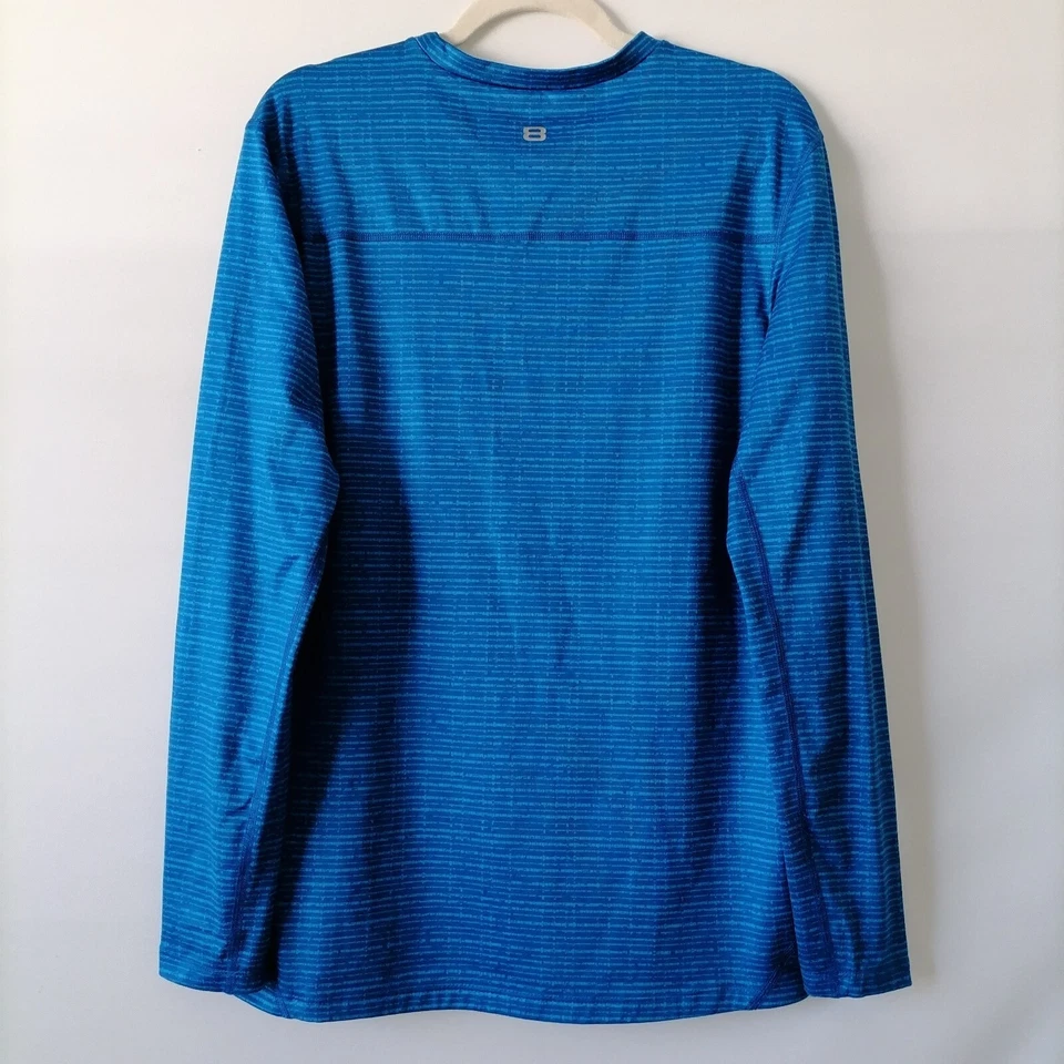 Base Layer 8 Mens Blue Long Sleeve Crew Neck Quick Dry Performance Tee Size L - Image 2 of 4
