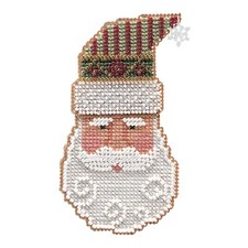 Santa Claus 1999 Bead Ornament Kit Mill Hill 1999 Charmed Santa Faces