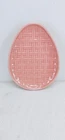 FIESTA easter 10" EMBOSSED EGG peony pink HOLIDAY appetizer snack PLATE new