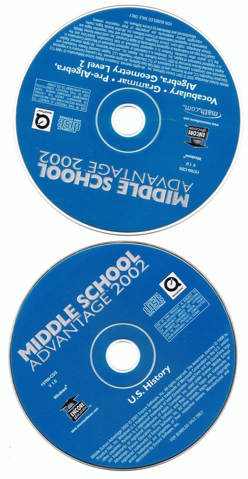Middle School Advantage 2002 (PC, 2001, Encore Software, 7-Disc) - Image 3 of 4