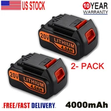 2X 4.0AH For Black &Decker 20V Lithium MAX Battery 20Volt Li-Ion LBXR20 LBXR2020