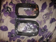 2 DERMSTORE MAKEUP BAGS COSMETIC STORAGE CRAFT PLASTIC ZIPPER POUCH BLACK CLEAR