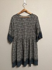 Boutique Dress Green Cottagecore Pullover Fairy Grunge Peasant Boho Babydoll M