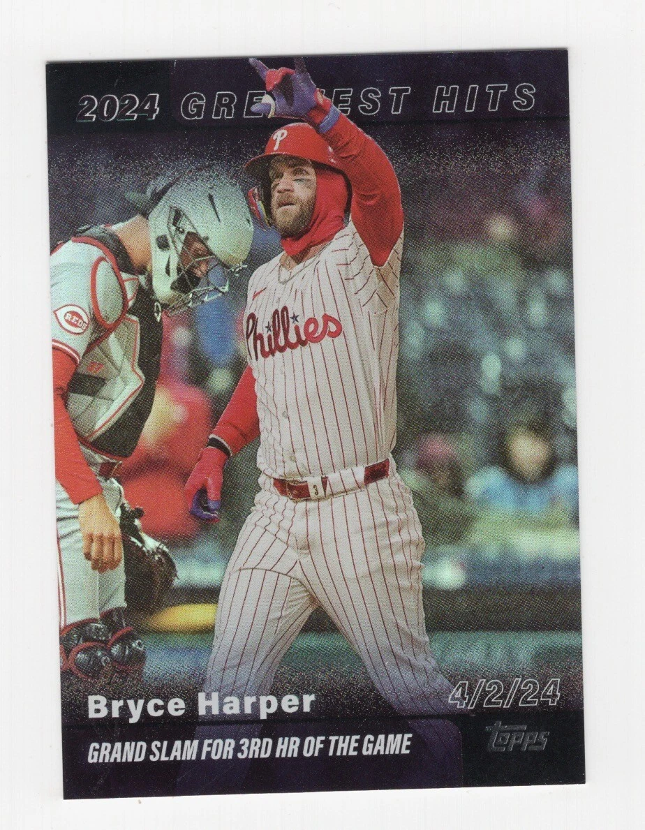 2025 TOPPS SERIES 1 BASEBALL BLACK FOIL 6/10 GREATEST HITS BRYCE HARPER PHILLIES