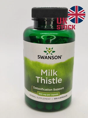 Swanson Milk Thistle 100 caps. Liver Help Capsules 1000MG(per serving)