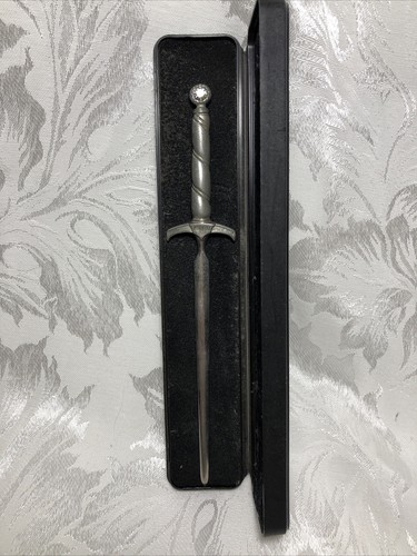 St Justin Pewter Claymore Two-Handed Sword with Crystal Letter Opener - Picture 3 of 11