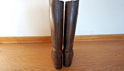Bottes D'équitation Vintage Marlborough – Cuir Noir, Taille US 5.5 (UK 3), Femme