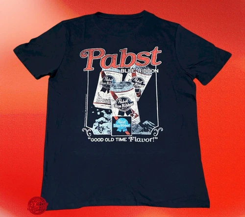 New Pabst Blue Ribbon Beer Rustic Sign Logo Mens Vintage Classic T-Shirt