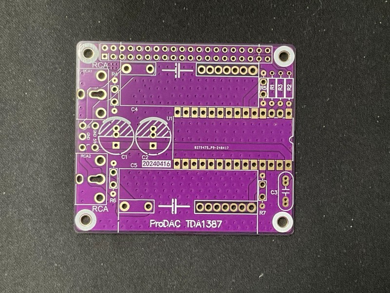 raspberry pi 4 dac tda1387 ( PCB ONLY )