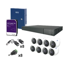 Epcom 4K Camera Kit DVR 8 Ch 8 Turret Camera 10TB HDD Power Supply Camera System